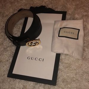Authentic black Gucci Belt